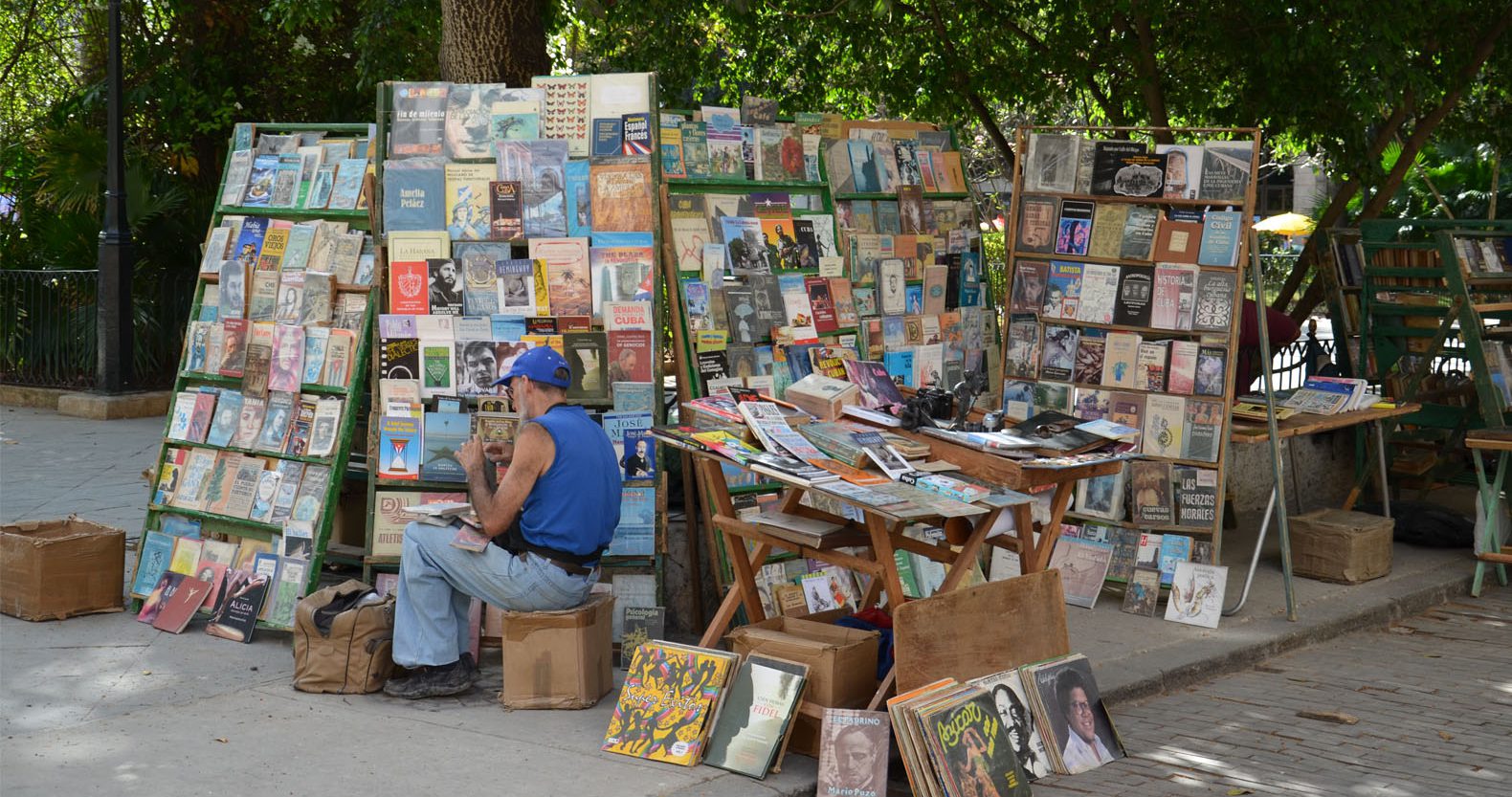 Book salesman in Havana, Cuba