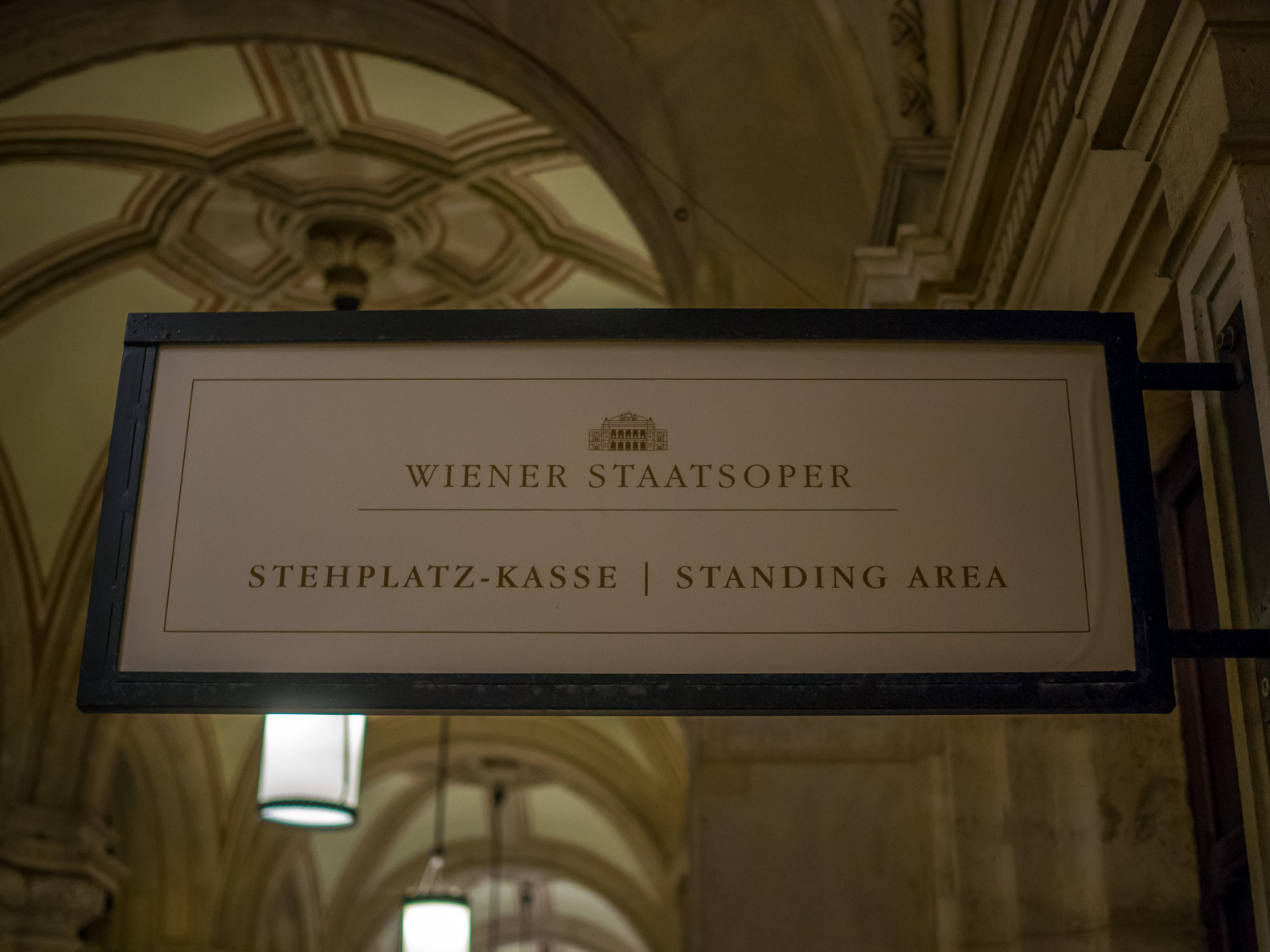 Entrance to ticket office standing places Vienna State Opera