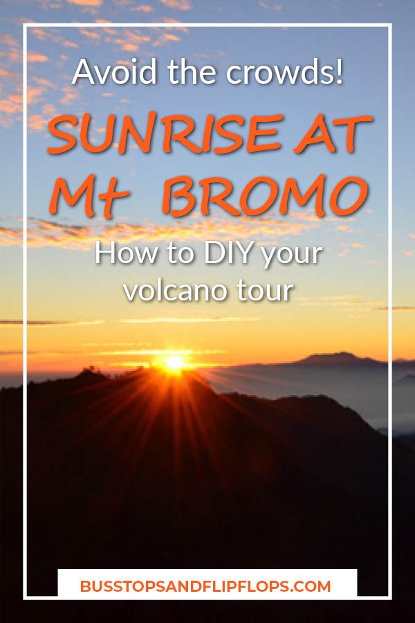 The best wat to visit the Bromo volcano is on your own. No expensive tours and crowds of tourists; we show you how you can watch the sunrise in peace and visit Mount Bromo without a tour!
