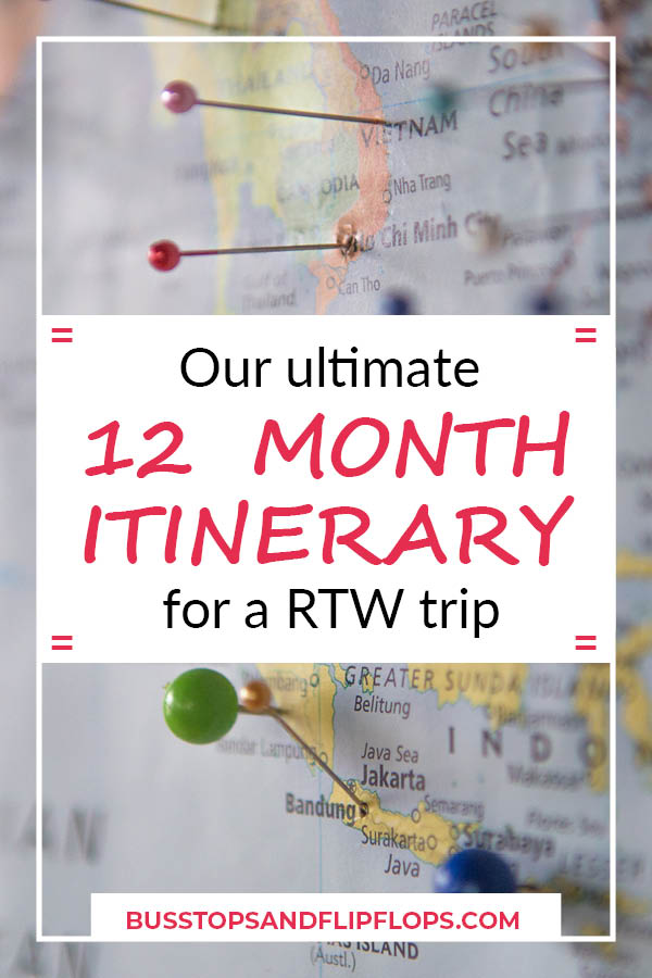 Our ultimate around the world itinerary for 12 months! See how we do it and get ideas for your own RTW trip itinerary. 