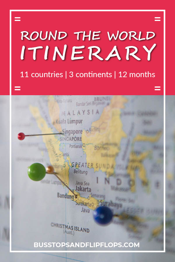 The best round the world itinerary (if we may say so ourselves). This round the world itinerary example will take you to 11 countries across 3 continents in 12 months. See how we travel the world for one year and be inspired to travel long term!