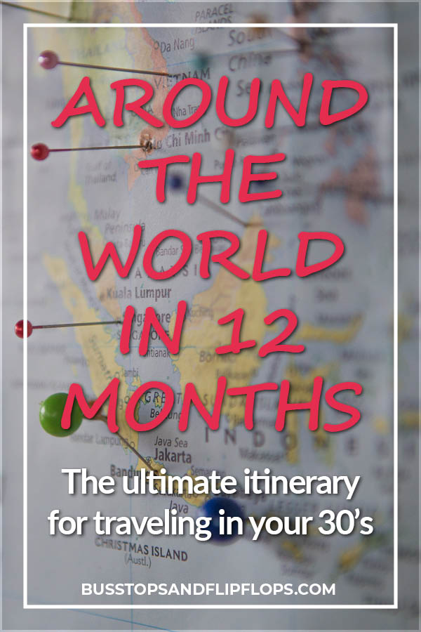 We're sharing our ultimate round the world trip itinerary. Traveling in your 30's requires different round the world itinerary ideas than when you're younger. We've tailored this RTW itinerary to include adventure and relaxation, cities and countryside. Go check it out!