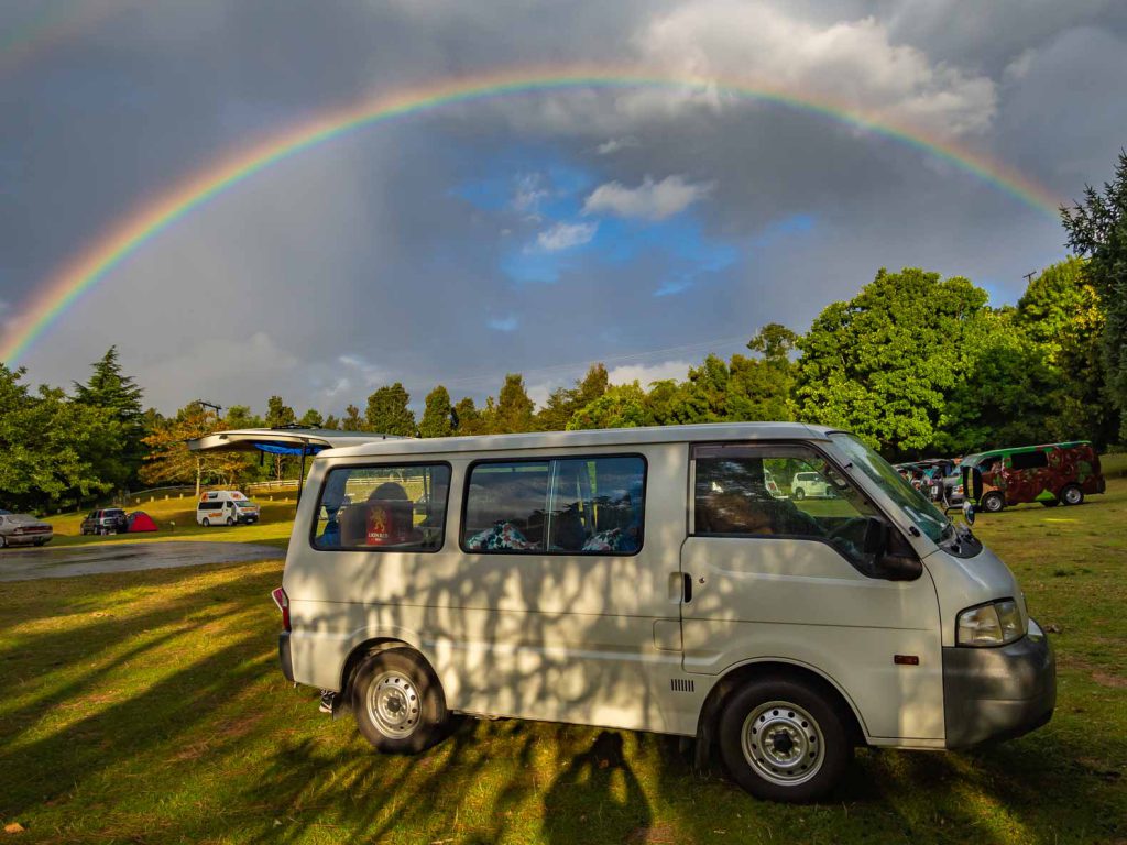 The campervan that takes us on our roadtrip through New Zealand