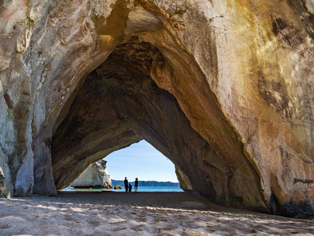 The archway at Cathedral Cove near Hahei, New Zealand