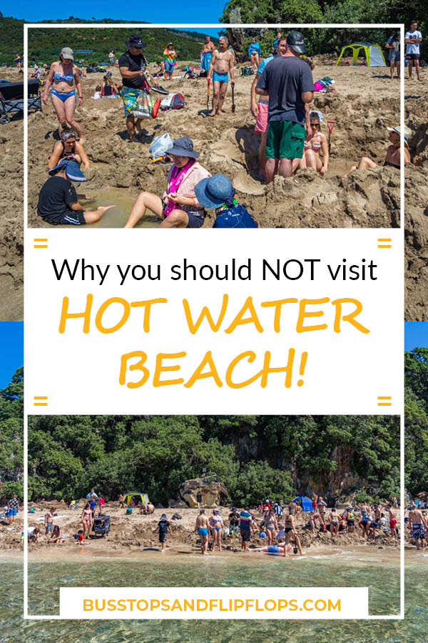 Hot Water Beach did not turn out to be what we expected of it. Read this blog post to find out why you should NOT wase your time on Hot Water Beach, but visit Cathedral Cove instead!