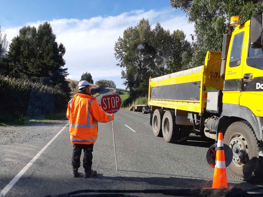 One of the friendliest New Zealand people: the stop-go guy