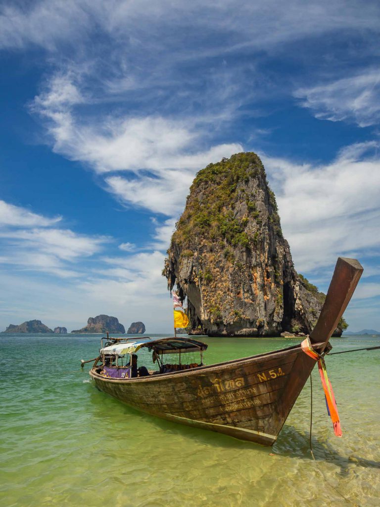 Classic view on any South Thailand itinerary: the longtail boat