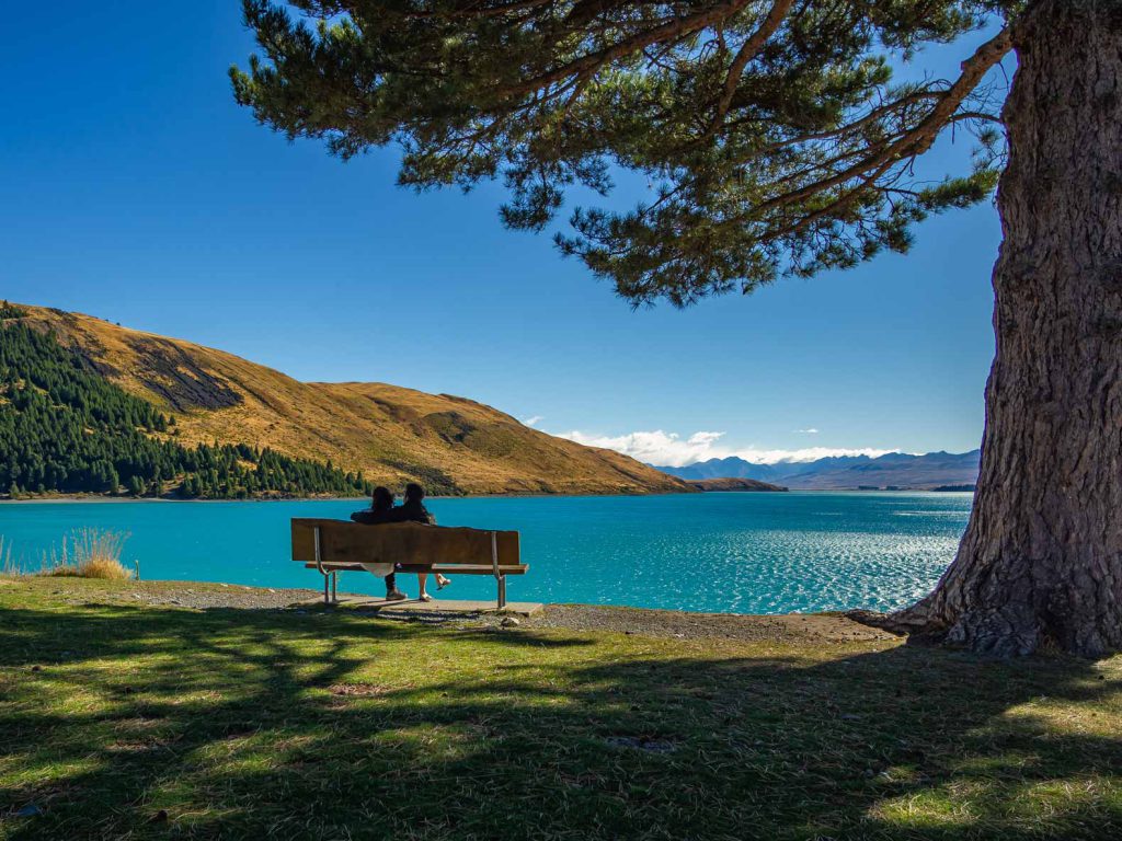 View of Lake Tekapo, New Zealand,