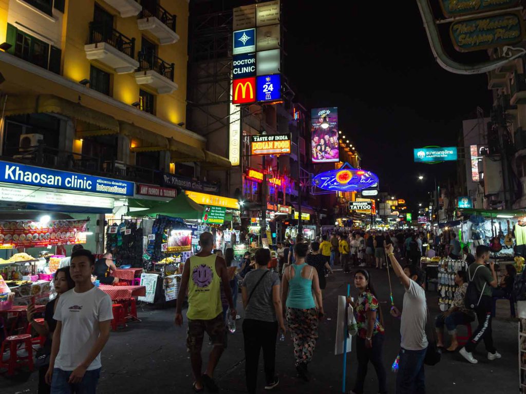 Khao San Road by night, Bangkok