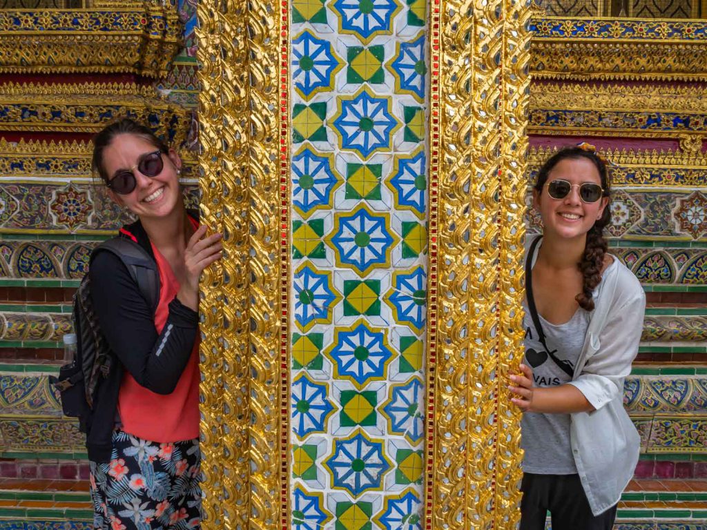 Column of temple at the Royal Palace in Bangkok