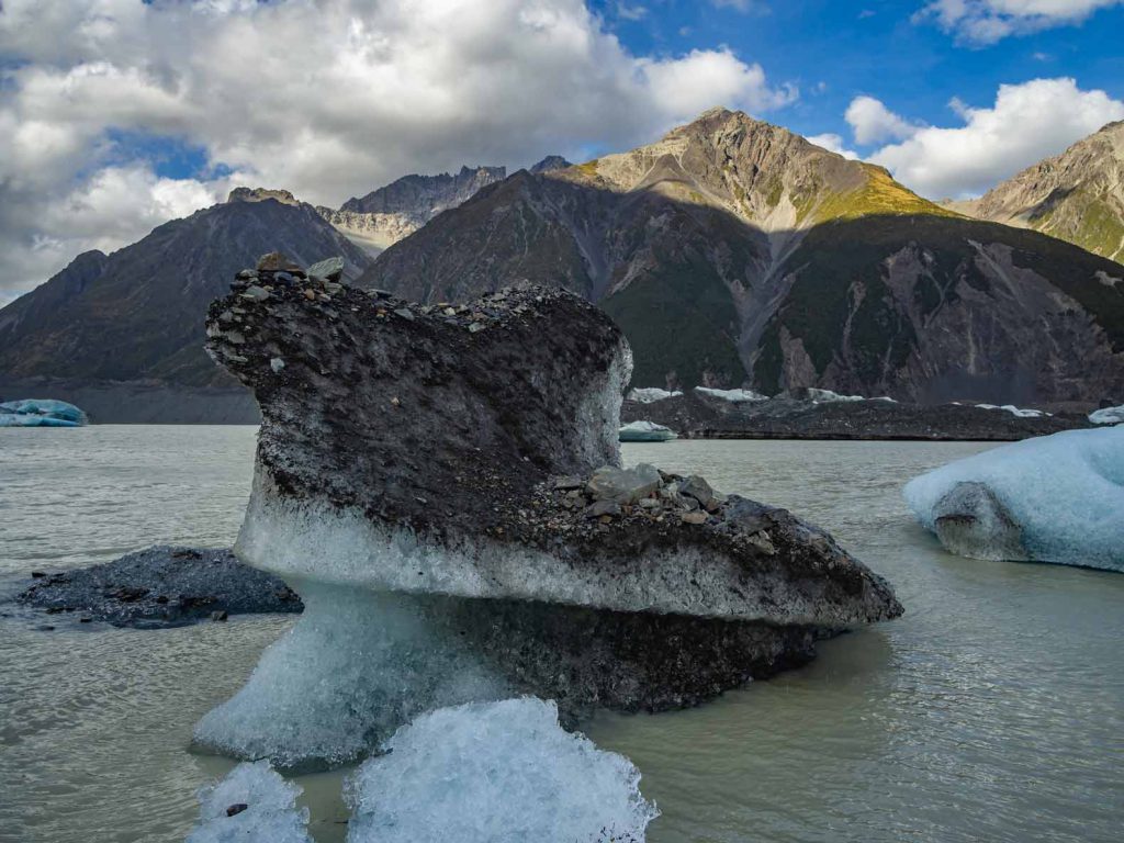 Ice from Tasman Glacier, New Zealand South Island