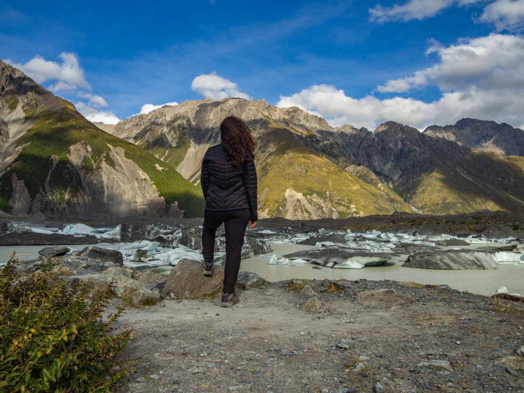 New Zealand South Island Hike to Tasman Glacier