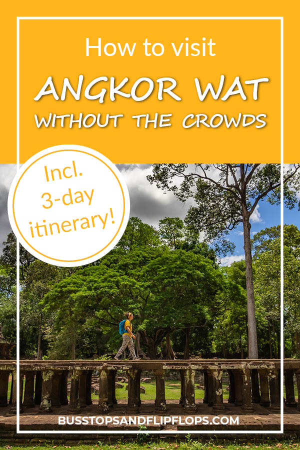 Our complete guide to visiting Angkor Wat without the crowds. Including a 3-day itinerary that takes you beyond the main temple and off the beaten track. Watch an amazing sunrise, discover the smaller temples of the Big Loop and hike accross the walls of Angkor Thom. All without being poked in the eye by selfie sticks!