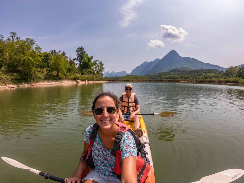 Kayaking in northern Laos