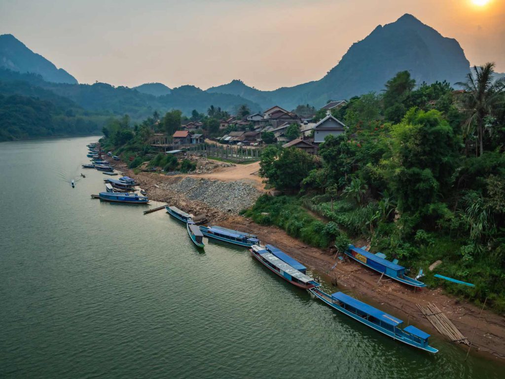 Sunset view in Nong Khiaw