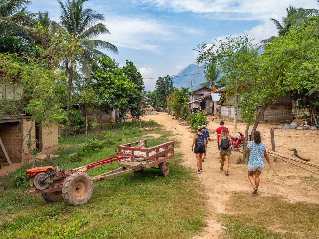 Hike to the waterfall near Nong Khiaw