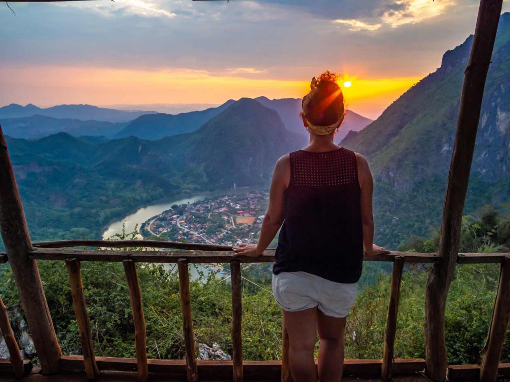 Nong Khiaw Viewpoint at sunset