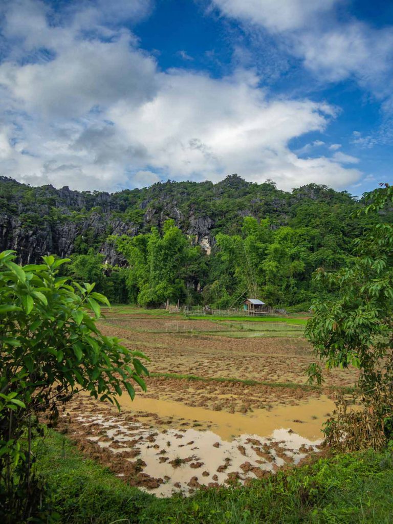 Karst mountains on the Thakhek Loop