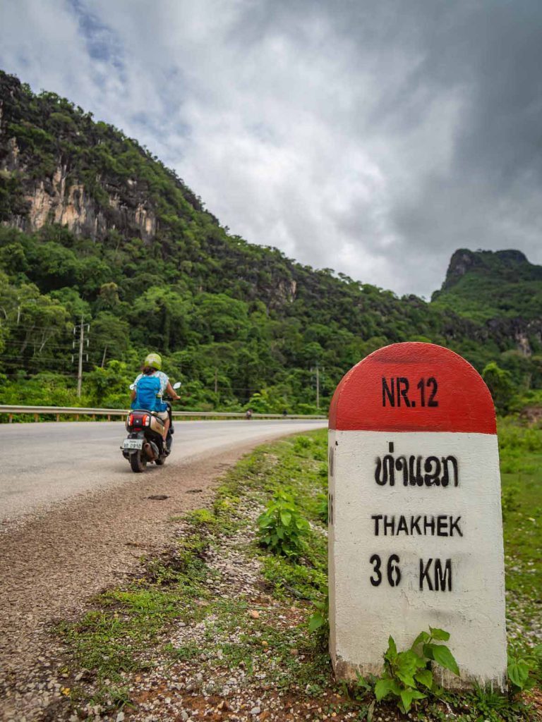 Thahkek loop by motorbike