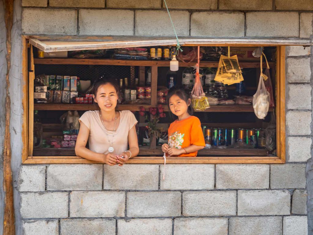 Shop in village on Nong Khiaw tour