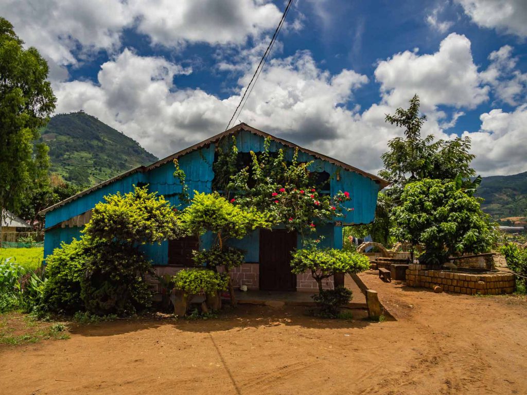 Traditional Hmong house in Chicken village near Dalat, Vietnam