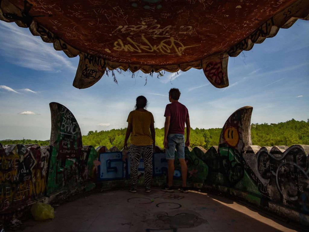 The dragon's mouth at Hue water park