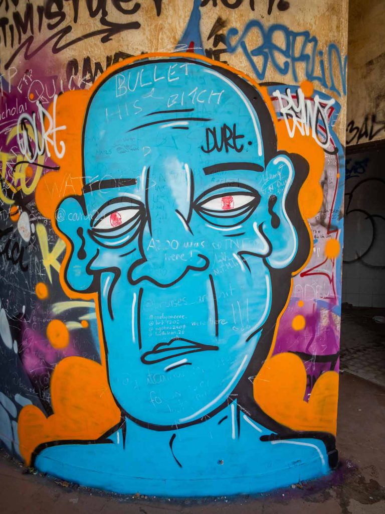 Street art at the abandoned water park of Hue