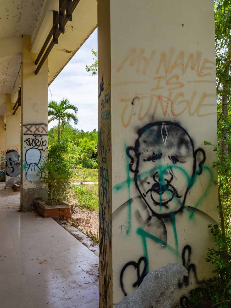 Graffiti at the abandoned Hue waterpark