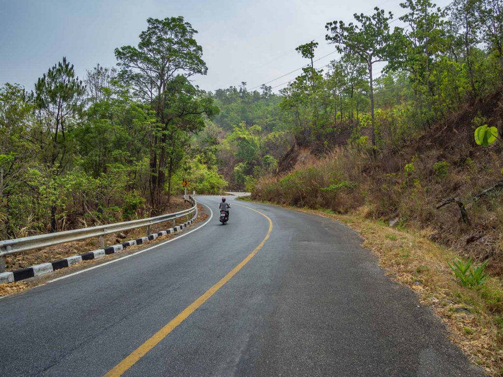 Driving a motorbike though Northern Thailand