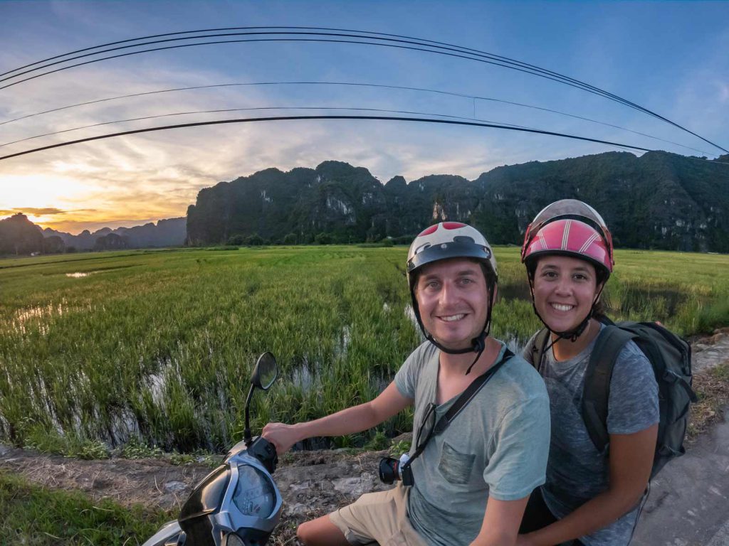 Exploring the rice fields around Ninh Binh, Vietnam