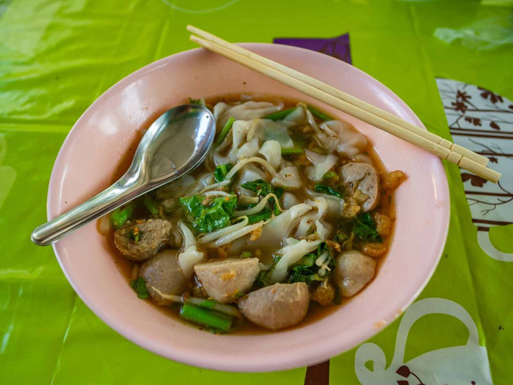 This bowl of noodle soup was probably the best meal we had in Southeast Asia!