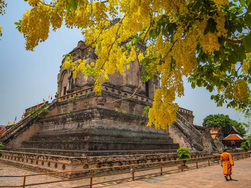 Just one of many, many temples in Chiang Rai, Thailand