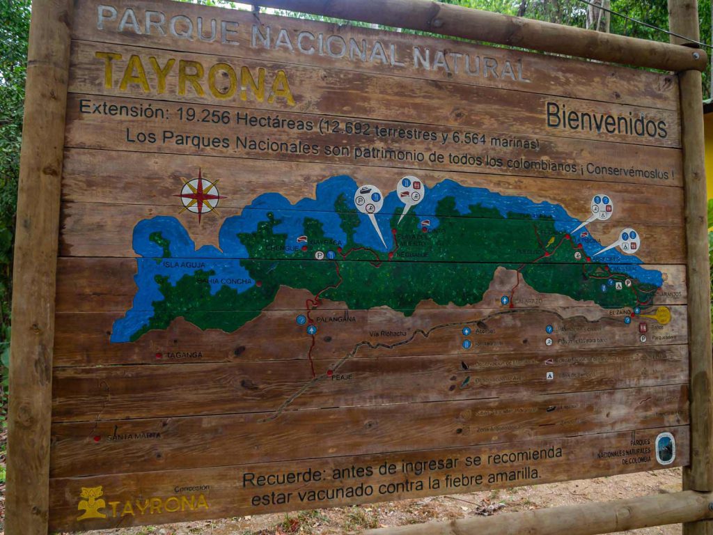Tayrona National Park Map