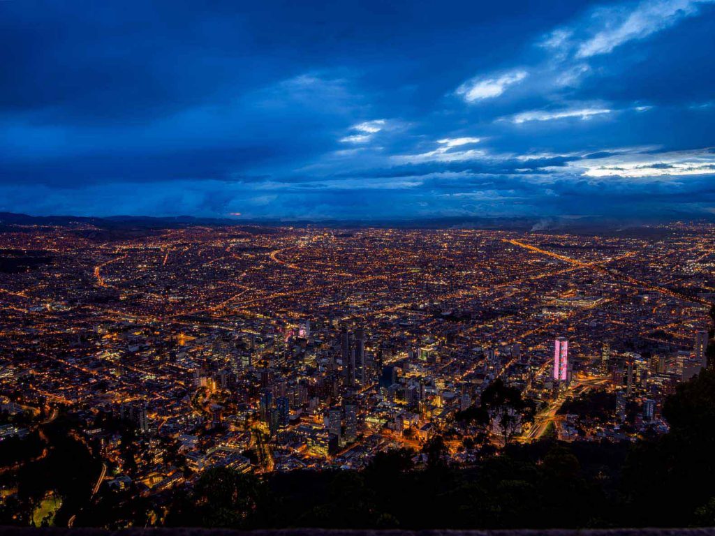 Bogota sunset view from Cerro Monserrate - definitely worth visiting