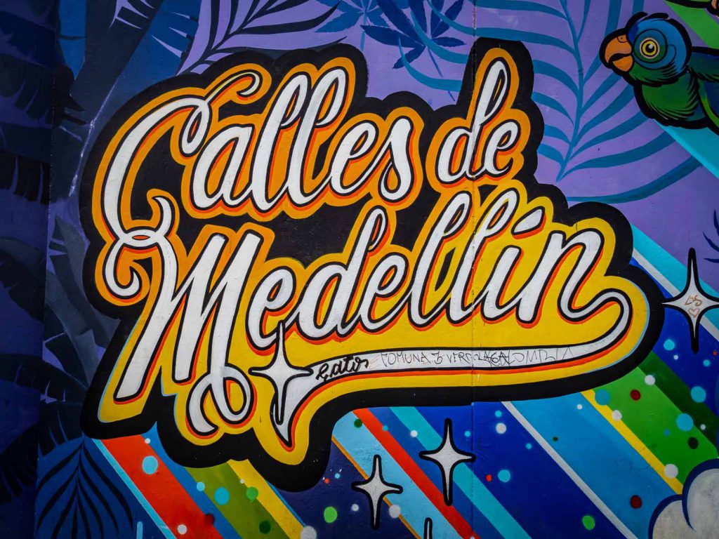 Wall art in Medellin, Colombia